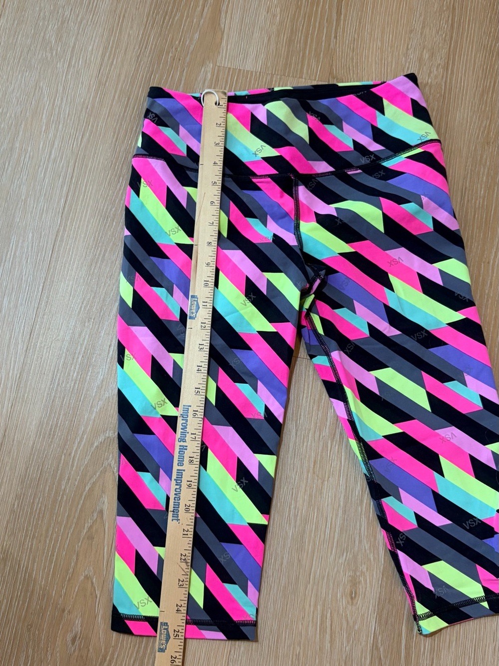 VSX Girls' Neon Stripe Active Capri - Multicolor